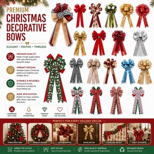 <span class=keywords><strong>Fiocco</strong></span> Natalizio MSD Premium Personalizzato Extra Large in <span class=keywords><strong>Velluto</strong></span> Rosso per Albero, Ghirlanda, Porta, Regalo, Decorazione Festiva - Product Image 4
