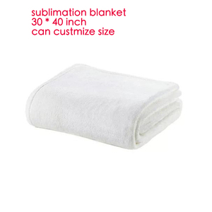 Vente en gros de couvertures tissées personnalisées de 30 x 40 pouces, couverture super douce pour bébé, couverture en polaire blanche pour bébé, sublimation - Product Image 5