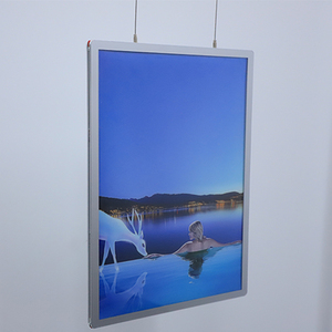 A4 0NE-way treo quảng cáo hộp Đèn nhôm hồ sơ Ultra Slim lightbox Khung áp phích hiển thị backlit <span class=keywords><strong>Led</strong></span> hộp Đèn - Product Image 4