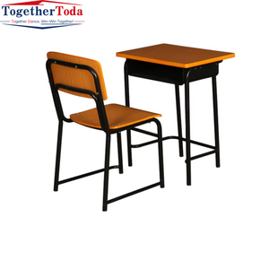 Juego de Escritorio y Silla Individual para Estudiantes, Económico, Moderno, Práctico, Duradero, con Estructura Metálica Resistente, para el Estudio y Actividades Diarias de los Estudiantes - Product Image 2