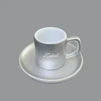 Tasse à café turque personnalisée Ay Gumusu Moon Silver, design traditionnel à pois, idéale pour offrir (Turkish Kahve Fincani)