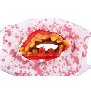 Masque de vampire d'Halloween avec dents sanglantes, accessoire de costume en PVC pour les farces de fête, film d'horreur - Product Image 5