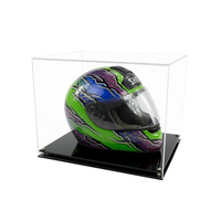Boîtier d'exposition en Lucite pour casques de Football, sacoche de protection pour moto, Nascar de course, logo Perspex