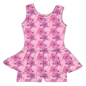 Maillot de bain une pièce sans manches pour fille, imprimé floral hawaïen, pour enfants, vente en gros ODM, maillot de bain personnalisé pour enfants - Product Image 2