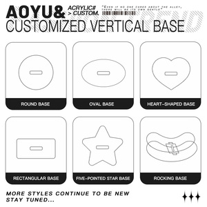 Custom Color Anime Cartoon Standing Sign Thickened Acrylic Standee With Design Sample Table