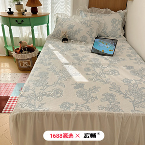 Korean Style Cooling Ice Silk <b>Bed</b> Mat 1.5m 1.8m Machine Washable Summer Air Conditioning Soft Mattress <b>Pad</b> - Product Image 1