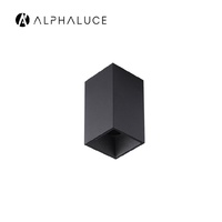 Spot architectural encastré COB CE blanc et noir en aluminium IP44 pour projets de restaurants et centres commerciaux
