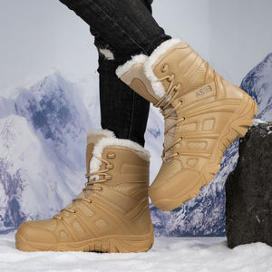 <span class=keywords><strong>Botas</strong></span> de Nieve para <span class=keywords><strong>Hombre</strong></span>, <span class=keywords><strong>Botas</strong></span> de Trabajo, <span class=keywords><strong>Botas</strong></span> de Seguridad, Forro Polar Grueso, Acolchado de Algodón, Senderismo, Excursionismo, <span class=keywords><strong>Botas</strong></span> Chukka de Cuero PU, Media Caña - Product Image 6