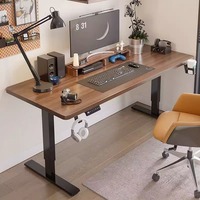 Bureau debout électrique ergonomique pour joueurs, design moderne, réglable en hauteur, extensible, table d'ordinateur pour bureau à domicile, métal