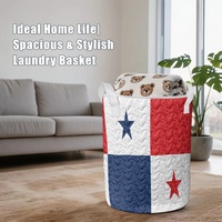 Sac de rangement à cordon personnalisé avec drapeau du Panama, en polyester durable, pour l'organisation domestique et l'arrangement des objets.