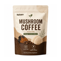 Poudre de café instantané aux champignons Chaga et Crinière de lion – Complément alimentaire doux pour adultes – Énergie et concentration équilibrées toute la journée
