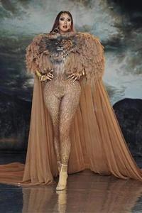 Sexy <span class=keywords><strong>Rey</strong></span> León traje <span class=keywords><strong>de</strong></span> las mujeres mujer danza ropa para el escenario <span class=keywords><strong>de</strong></span> cola larga DJ Club <span class=keywords><strong>de</strong></span> noche traje <span class=keywords><strong>de</strong></span> cumpleaños celebrar vestidos - Product Image 2