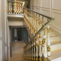 Rampe d'escalier intérieure moderne personnalisée en alliage d'aluminium, résistante à la rouille, marque MEIXI, pour villa, installation facile 1