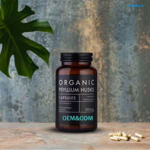 OEM ODM Organik Psyllium Kabuğu Lif Takviyesi 120 Vegan Glutensiz Kapsül Doğal Çözünür Lif 850mg Kapsül Başına - Product Image 3