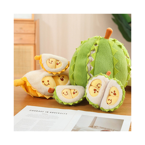 ใหม่<span class=keywords><strong>หมอน</strong></span>ตุ๊กตาผ้ากำมะหยี่ทุเรียนแบบลอกออกได้ของเล่นรูปผลไม้ทุเรียนผ้ากำมะหยี่นุ่มและมีชีวิตชีวา - Product Image 1