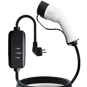 Factory Price 6A-16A 3.5kW Adjustable Portable EV Car Charger Type 2 Portable EV Charger Station Plug and Play