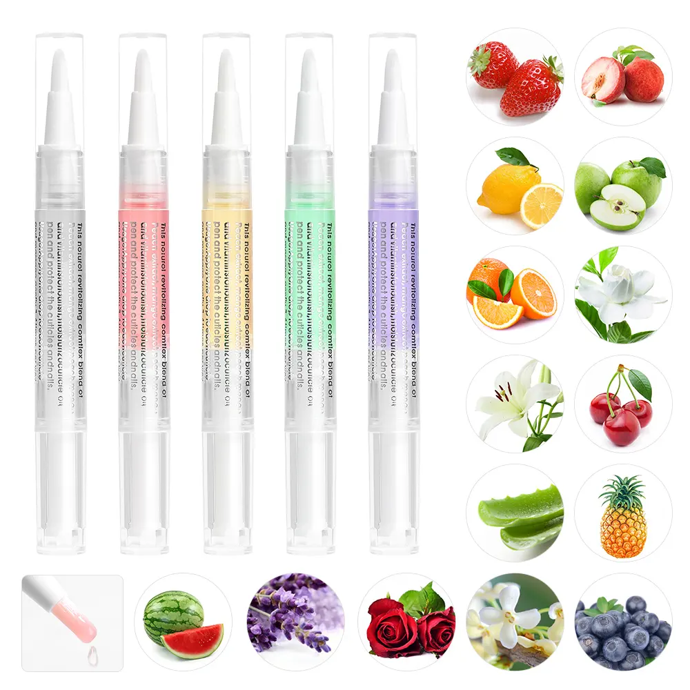 Wholesale Custom Nail Cuticle Oil Pen Private Label Fruity Smell Nail Revitalizing Nutrition Oil Pen Cuticle Nail Growth Oil