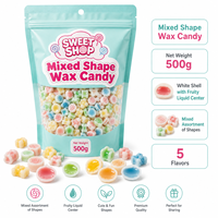 Bonbons en cire en forme d'animaux assortis, en vrac, 0,5 kg, saveurs de fruits mélangés rétro, bonbons durs, cadeaux de fête, qualité alimentaire