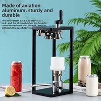 Machine de bouchage manuelle pour bouteilles et canettes de boissons au lait, facile à utiliser, avec presse à bascule à roulement