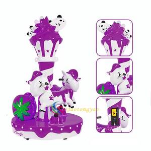 Manège de fête foraine pour enfants pas cher et coloré populaire, carrousel à 3 places à vendre - Product Image 2