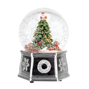 Electric Christmas Snow Globe Custom Holiday Decoration Resin Figurine Holiday Decoration & Gift Love Antique Imitation Africa