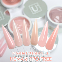 Gel UV épais pour extension d'ongles, à base d'eau, sans HEMA ni TPO, pour construction et extension sans chaleur, couleur mousse, OEM/ODM