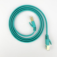 Kabel berlapis emas Sstp 3m, 25 kaki 100 kaki PVC Cat7 kabel Patch datar Rj45 Cat7 kabel Patch Cat7