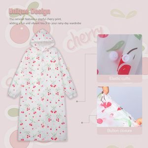 Imperméable 100% étanche et coupe-vent pour adultes, en plastique imprimé, pour les jours de pluie - Product Image 5