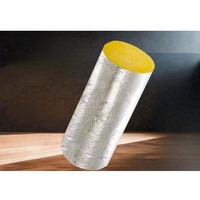 Rouleau de laine de verre isolante haute densité 48 kg/m³ avec feuille d'aluminium pour bâtiments métalliques