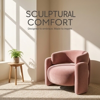Fauteuil d'appoint moderne rembourré en tissu, vente directe usine, OEM/ODM, idéal pour salon, chambre et appartement