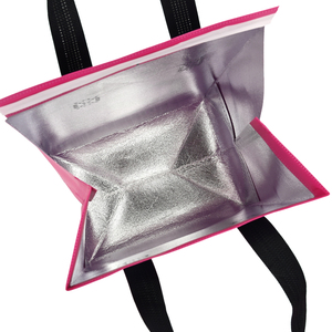Borsa Termica Riutilizzabile all'Ingrosso con Chiusura Autoadesiva, Borsa Termica Rosa per la Spesa, Borsa Termica Grande Capacità per Alimenti - Product Image 5