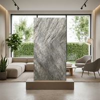 Revêtement mural en marbre naturel translucide OEM Indian Autumn, flexible, finition polie, certifié CE, pour salle de bain moderne, durée de vie supérieure à 5 ans