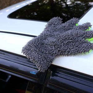 Gant de lavage de voiture en chenille épaissi à cinq doigts pour le nettoyage domestique, vente en gros personnalisée - Product Image 4