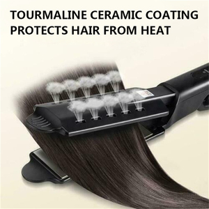 Salon Portable professionnel fer plat électrique ionique titane flottant céramique <span class=keywords><strong>vapeur</strong></span> lisseur pour usage domestique LED - Product Image 6