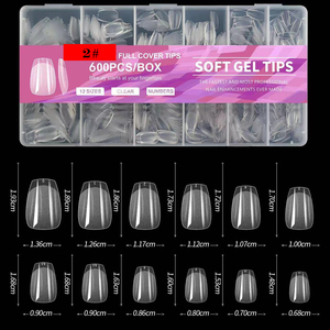 600pcs Semi Matte <b>Nail</b> Tips No Mark No Polishing Artificial <b>Nail</b> <b>Extensions</b> for Manicure Art - Product Image 2