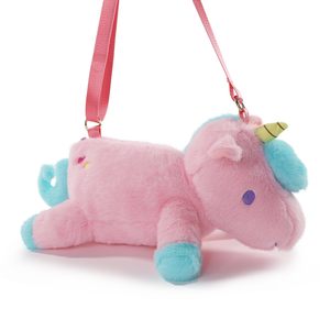 Custom Super morbido <span class=keywords><strong>unicorno</strong></span> rosa farcito <span class=keywords><strong>borsa</strong></span> di peluche per ragazza carina giocattoli di peluche PP imbottiti di cotone - Product Image 1