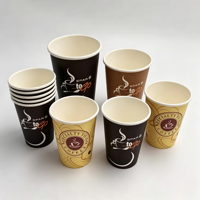 Gobelet en carton simple paroi à surface lisse, promotionnel, pour usage quotidien dans les supérettes et les chaînes de restauration rapide