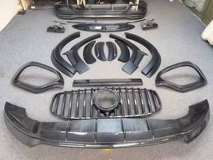 Piezas de automóviles para mercedes-benz GLS63 <span class=keywords><strong>AMG</strong></span> <span class=keywords><strong>2021</strong></span> actualización LD estilo cuerpo Kit labio delantero Tuyere rueda ceja difusor trasero capó de ala superior - Product Image 5
