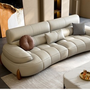 Nuovo Arrivo: Set <span class=keywords><strong>di</strong></span> Divani Componibili in Pelle <span class=keywords><strong>di</strong></span> <span class=keywords><strong>Lusso</strong></span>, Morbidi e Confortevoli, Imbottiti con Spugna ad Alta Densità per Appartamenti Moderni - Product Image 1