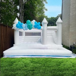 Castillo Hinchable Blanco Barato para Bodas al Aire Libre, Castillos Hinchables Personalizados, Casas de Brinco con Tobogán, Casa Blanca, Castillo Hinchable Blanco - Product Image 2