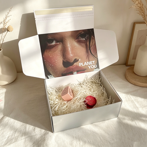 Custom Logo <b>Silver</b> Folding Cosmetic Gift <b>Box</b> Luxury Flip Top Cardboard Packaging for Beauty & Skincare - Product Image 5