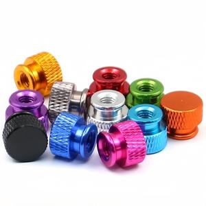Écrou à tête moletée à visser à la main, en alliage d'aluminium 6063, usiné par CNC, couleur châssis, ordinateur, écrou à serrage manuel M3~M6 - Product Image 4