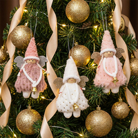 LANTINGXU Fournisseur de Noël : Anges roses pour décorations d'arbre et de couronne de Noël, Anges de Noël personnalisés