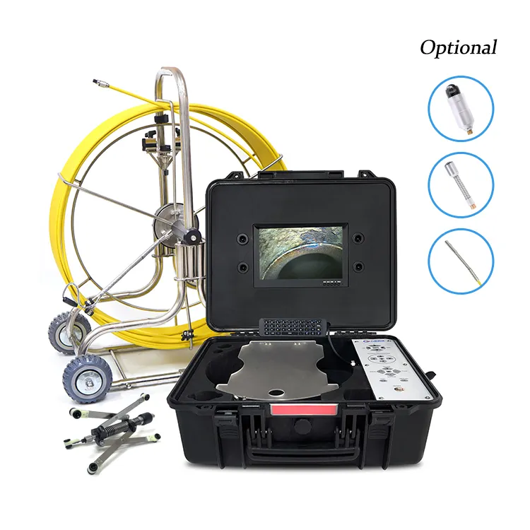 Caméra de tête 21mm pour l'inspection des tuyaux d'égout, caméra endoscopique serpent avec localisateur d'émetteur 512Hz