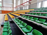 Grenouille FS-TSC-3 prix d'usine stade de sport intérieur rétractable télescopique gradin siège à dossier bas Portable tribune chaise EN