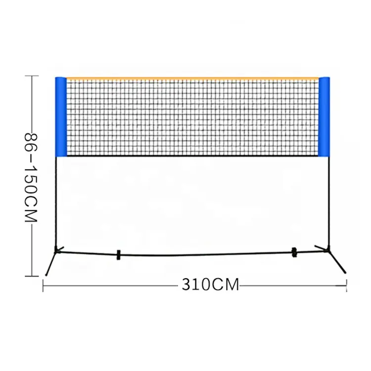 배드민턴 Pickleball 그물 높이 조절 휴대용 그물 배구 축구 뒤뜰 게임 나일론 스포츠 그물 극