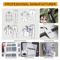 YUEMAI Vente en gros Uniforme tactique F1 personnalisé en ripstop noir et bleu pour l'extérieur