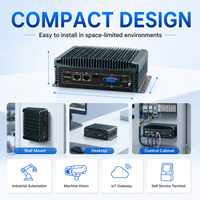 Mini PC Compacto Silencioso con Doble Pantalla, LAN, USB, COM y Audio para Controlador de Kiosco Gateway, Compatible con Windows y Linux