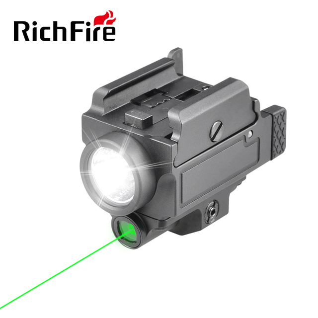 800 Lumen Universal Tactical Light with Green Laser Combo Beam Flashlight