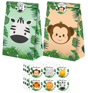 Kağıt baskı <span class=keywords><strong>Safari</strong></span> tema parti malzemeleri orman parti iyilik vahşi hediye kağıt çantası <span class=keywords><strong>Safari</strong></span> ikram çantaları - Product Image 4